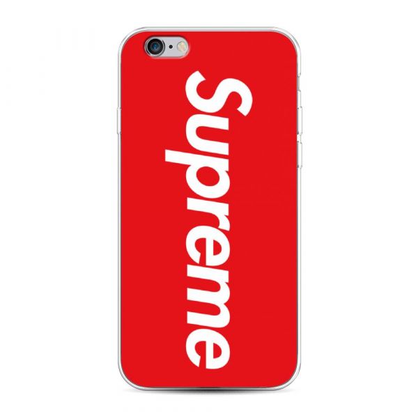 Supreme Silicone Case on Red Background for iPhone 6S