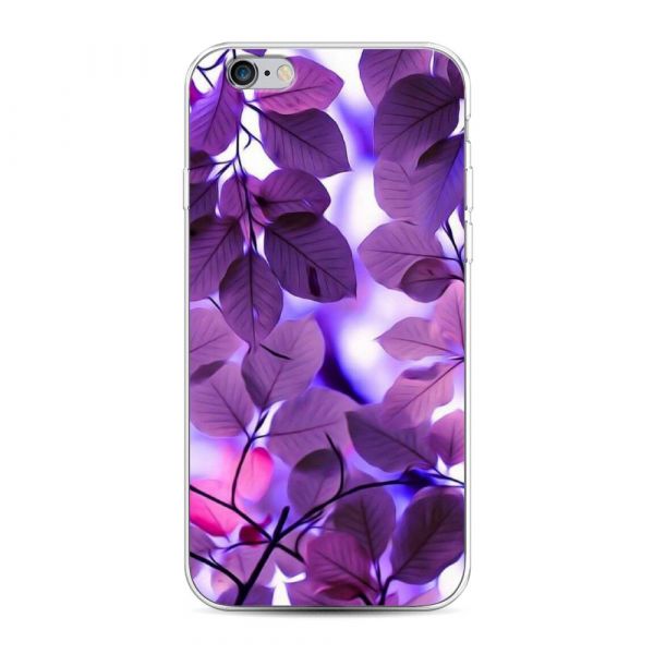 Silicone case Lilac leaves for iPhone 6S