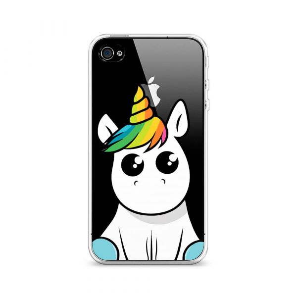 Silicone case Big-eyed unicorn for iPhone 4/4S