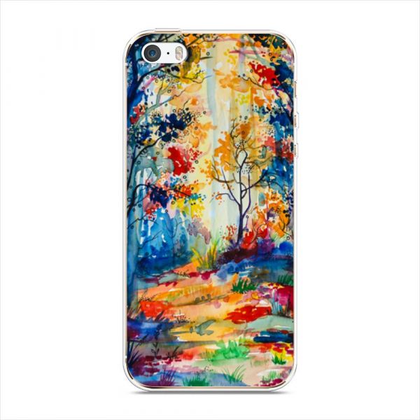 Silicone case Painted forest for iPhone 5/5S/SE