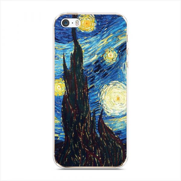 Van Gogh Starry Night Silicone Case for iPhone 5/5S/SE