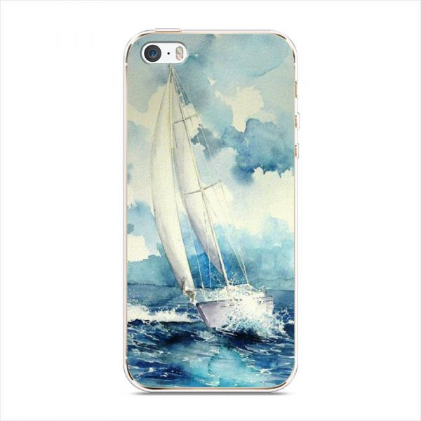 Sail Watercolor Silicone Case for iPhone 5/5S/SE