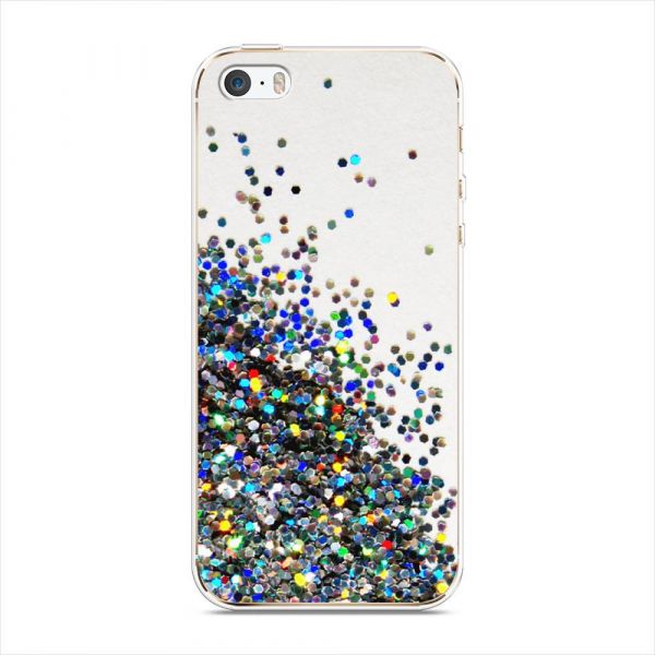 Silicone case Scattering sequins pattern for iPhone 5/5S/SE