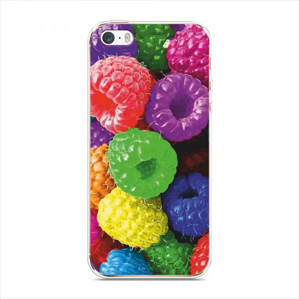 Silicone case Multicolored raspberry for iPhone 5/5S/SE