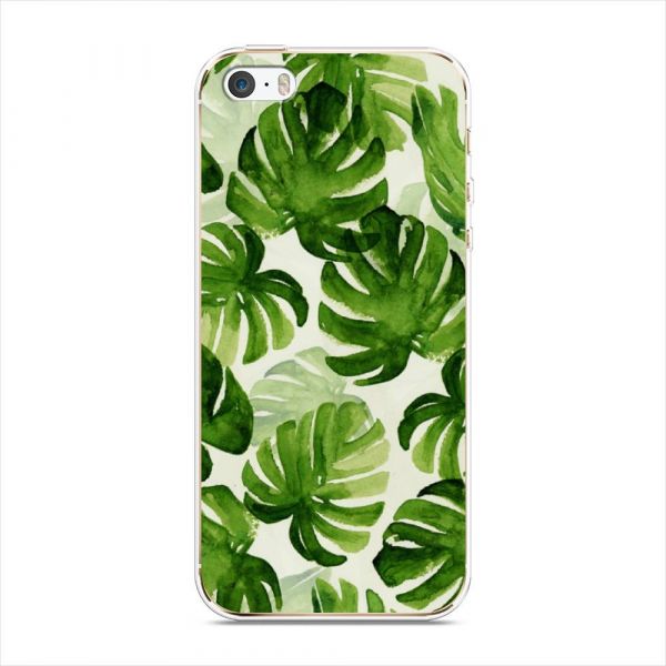 Watercolor Ferns Silicone Case for iPhone 5/5S/SE