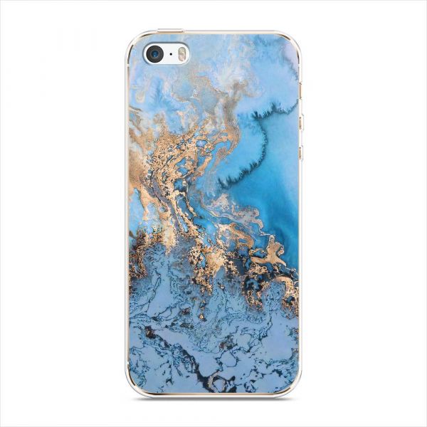 Frosty avalanche blue silicone case for iPhone 5/5S/SE