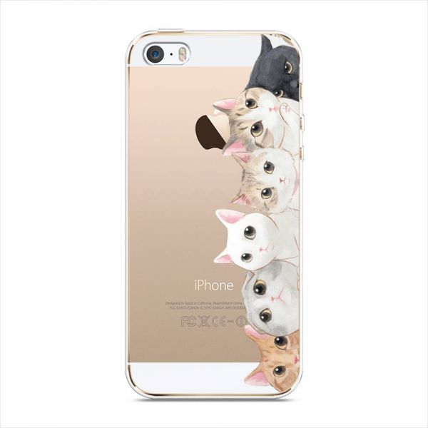 Silicone case Cats for iPhone 5/5S/SE