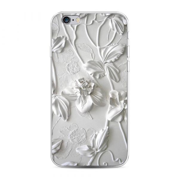 Silicone case Gypsum flowers for iPhone 6