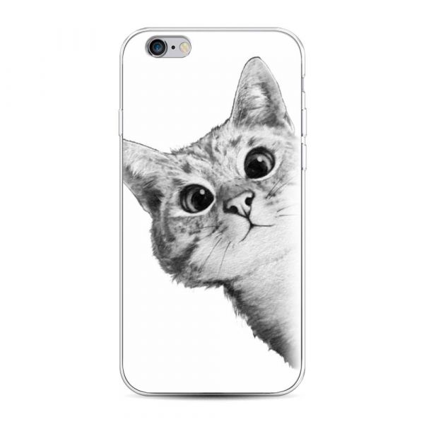 Silicone case Cat pattern black and white for iPhone 6