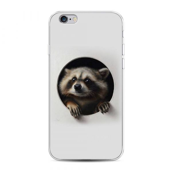 Curious Raccoon Silicone Case for iPhone 6