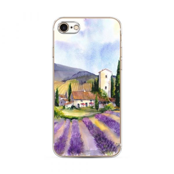 Silicone Case Lavender Fields for iPhone 7