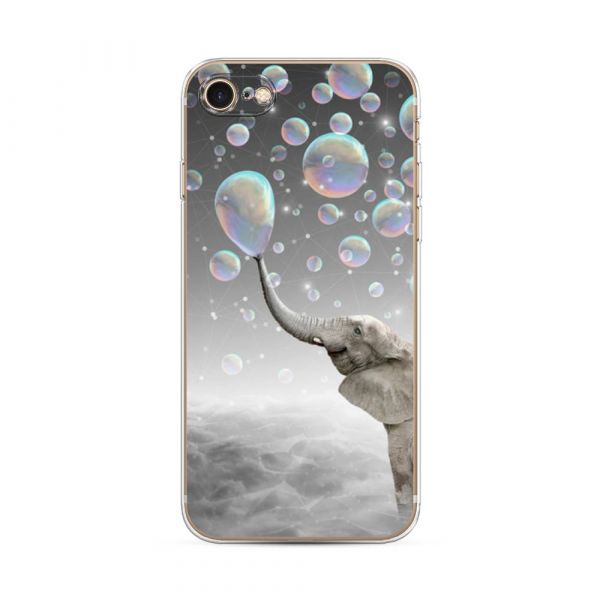 Silicone case Elephant and soap bubbles for iPhone 7
