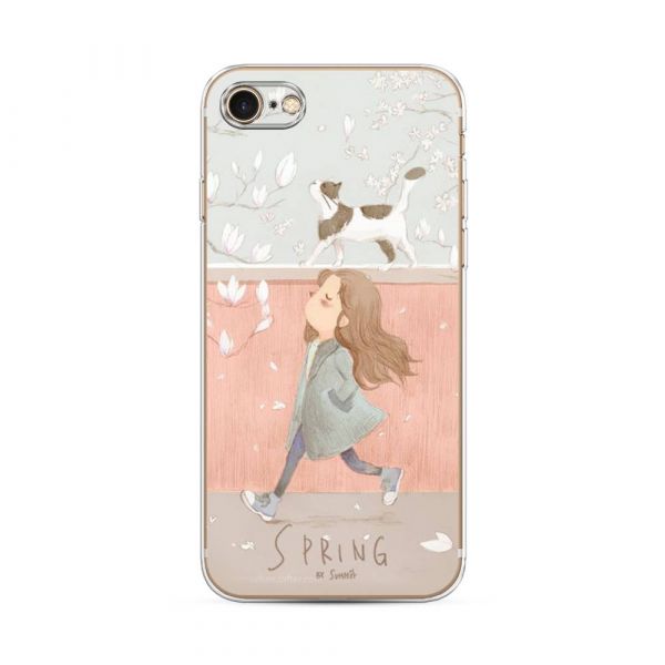 Silicone case Girl-Spring for iPhone 7