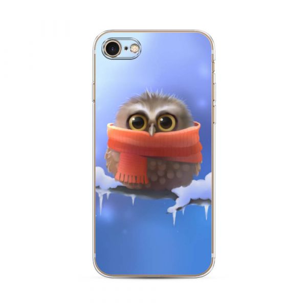 Silicone case Owl in a scarf for iPhone 7