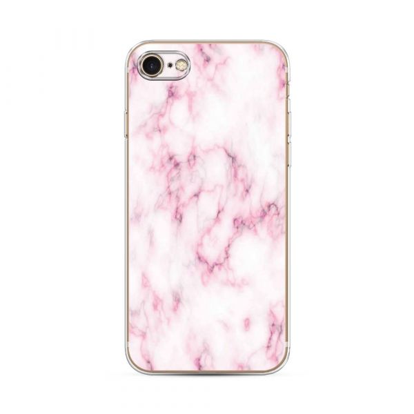Silicone case Marble with pink for iPhone 7