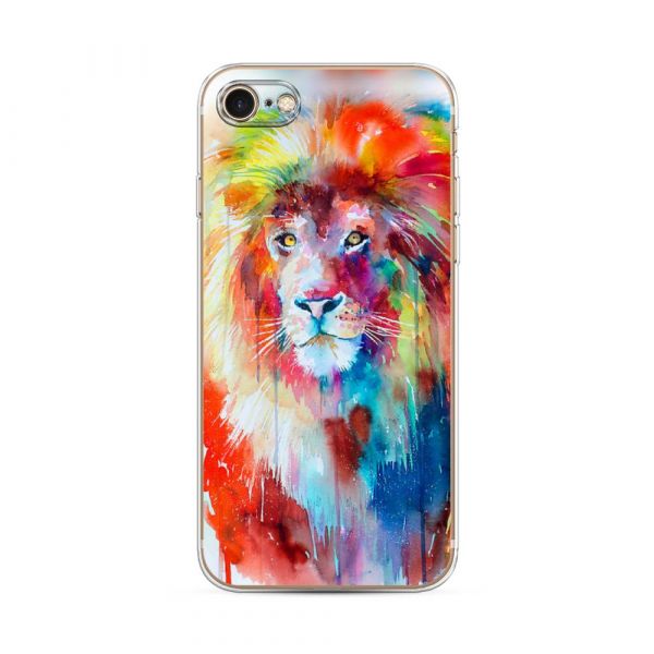 Silicone Case Colorful Lion for iPhone 7
