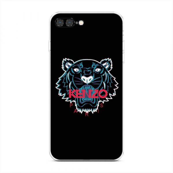 Silicone case Tiger Kenzo black for iPhone 7 Plus