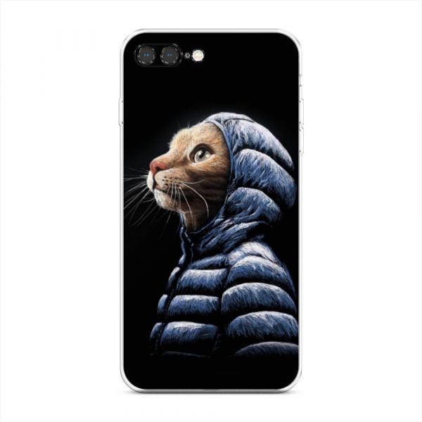 Silicone Case Cat in the Hood for iPhone 7 Plus