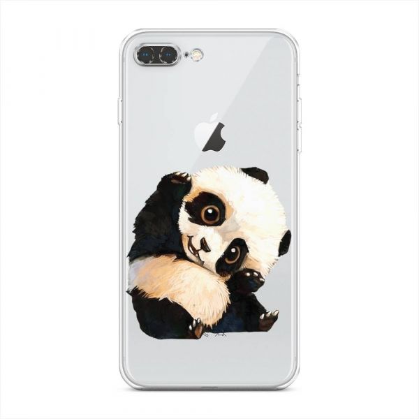 Big-Eyed Panda Silicone Case for iPhone 7 Plus