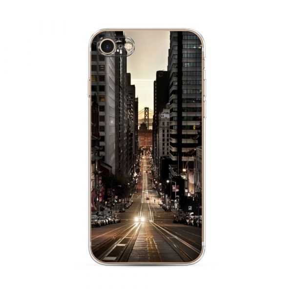 Silicone case New York at dusk for iPhone 8