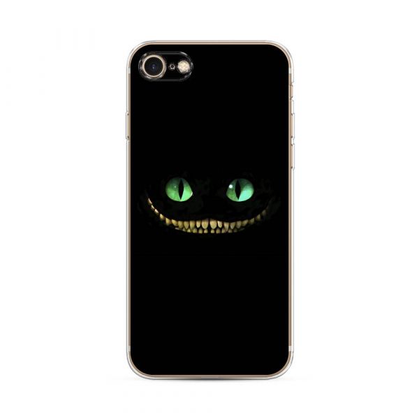 Silicone case Green-eyed Cheshire cat for iPhone 8