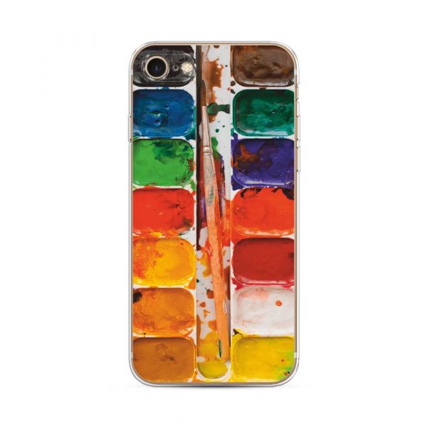 Silicone Case Watercolor for iPhone 8
