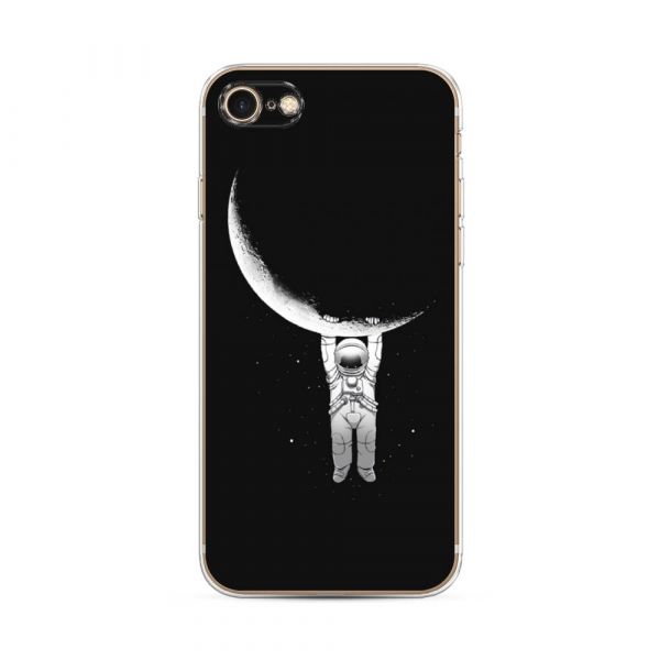 Silicone case Cosmonaut for iPhone 8