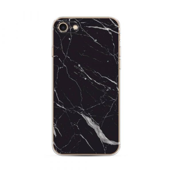 Black Mineral Silicone Case for iPhone 8