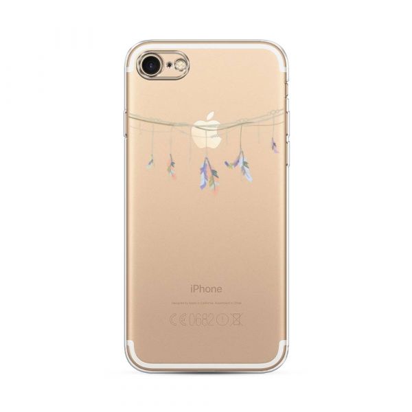 Silicone Case Feathers on a Rope for iPhone 8