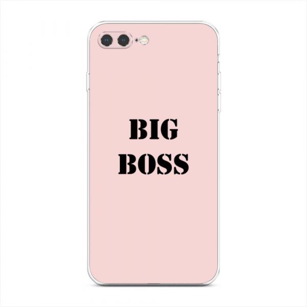 Big boss silicone case on pink for iPhone 8 Plus