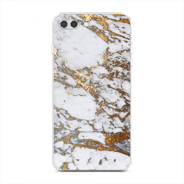 White Marble Silicone Case for iPhone 8 Plus
