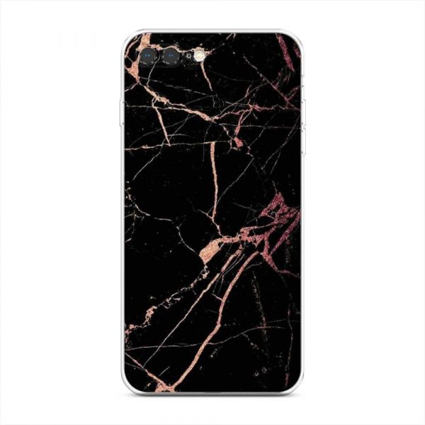 Silicone Case Marble Rose Gold for iPhone 8 Plus