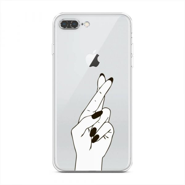 Silicone Case Fingers Graphics for iPhone 8 Plus
