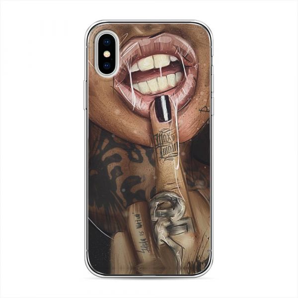 Girl with Tattoos Silicone Case for iPhone X (10)