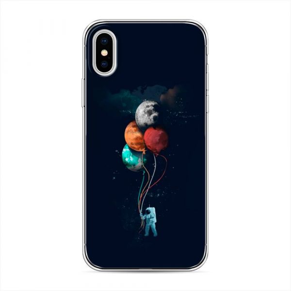 Astronaut Silicone Case with Balloons for iPhone X (10)