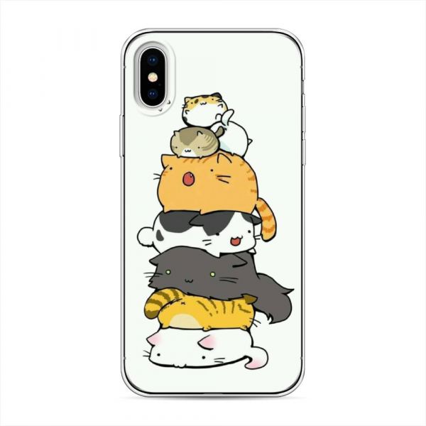 Silicone Case Cat Sandwich for iPhone X (10)