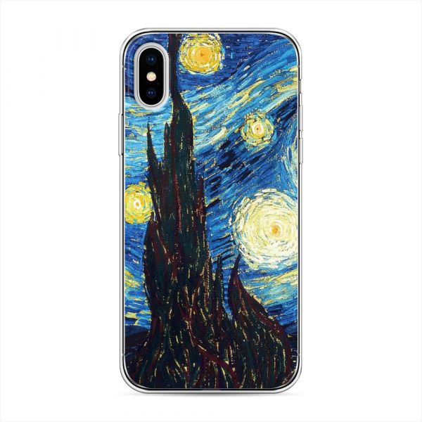 Van Gogh Starry Night Silicone Case for iPhone X (10)