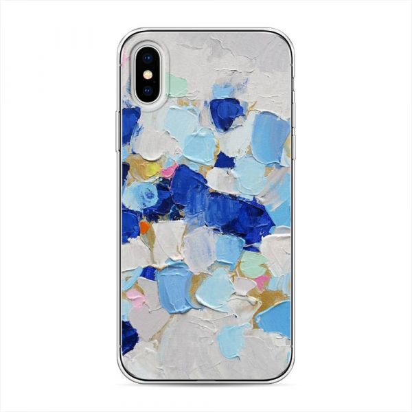 Silicone Case Canvas Blue-White for iPhone X (10)