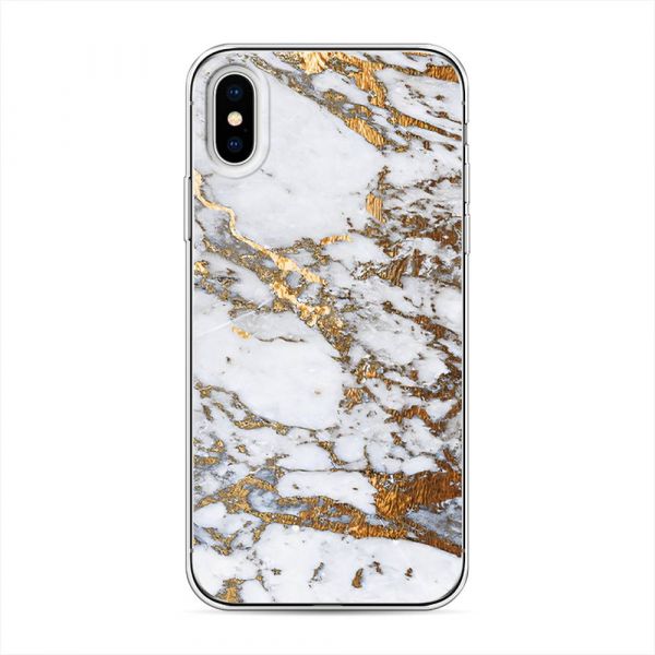 White Marble Silicone Case for iPhone X (10)