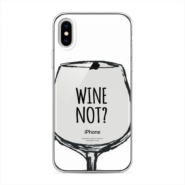 Wine not white silicone case for iPhone X (10)