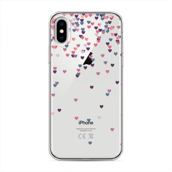 Silicone Case Sprinkle Hearts for iPhone X (10)