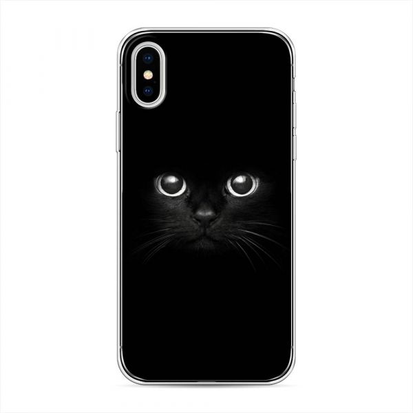 Silicone case Black cat look for iPhone XS (10S)