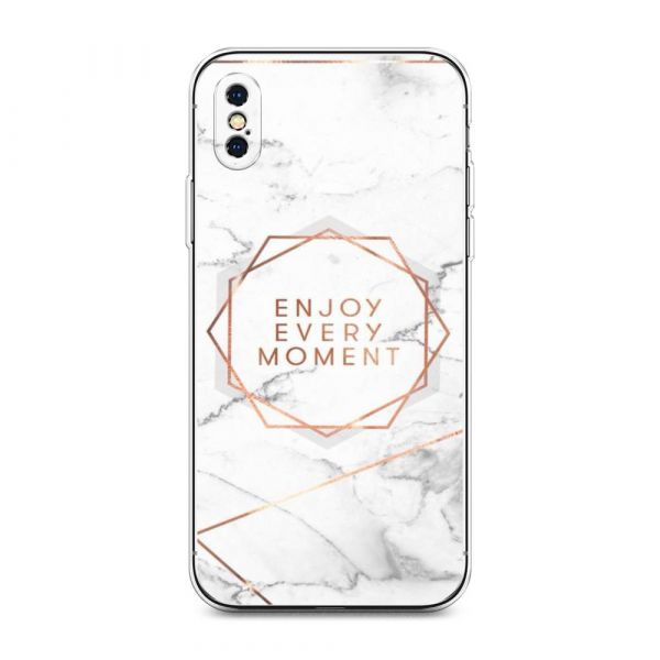 Enjoy every moment marble silicone case for iPhone XS Max (10S Max)