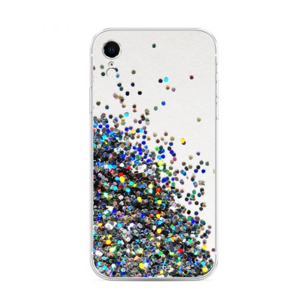 Silicone case Scattering sequins pattern for iPhone XR (10R)