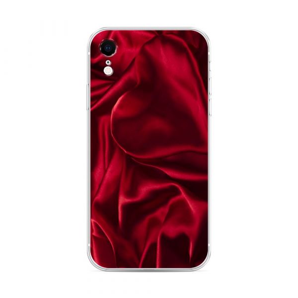 Silicone case Texture red silk for iPhone XR (10R)