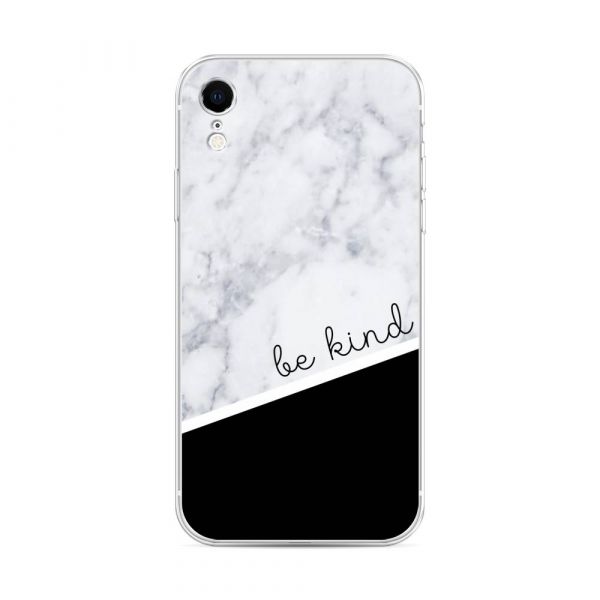 Silicone case Marble be kind for iPhone XR (10R)