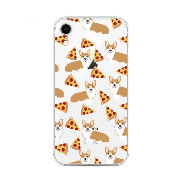Corgi and Pizza Silicone Case for iPhone XR (10R)