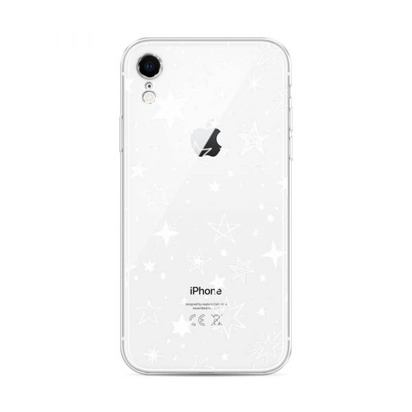 Silicone case Asterisks graphics white for iPhone XR (10R)
