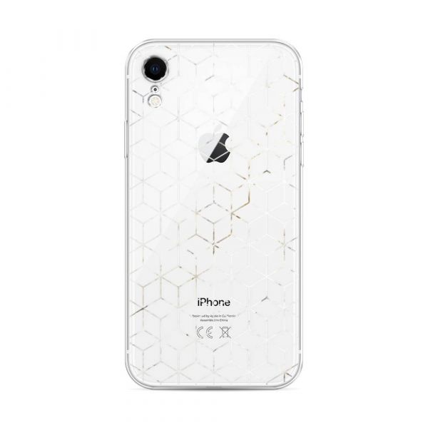 Silicone Case White Cube Pattern for iPhone XR (10R)