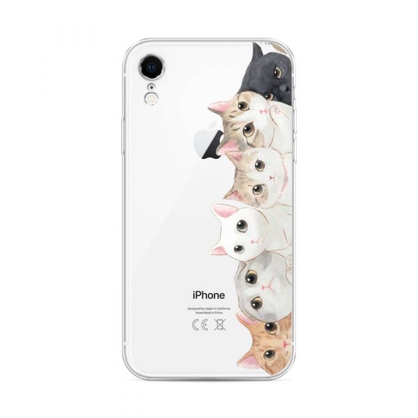Silicone case Cats for iPhone XR (10R)